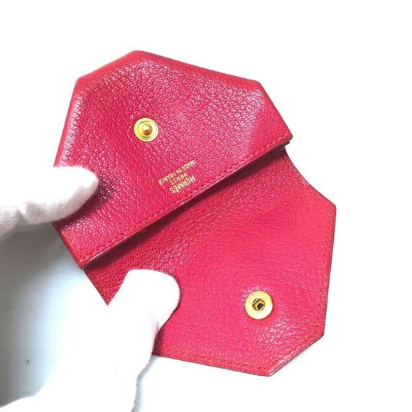 AUTHENTIC HERMES Le-Karan Yuit LE48 Coin Compartment Purse Chevre Pink - Picture 8 of 8